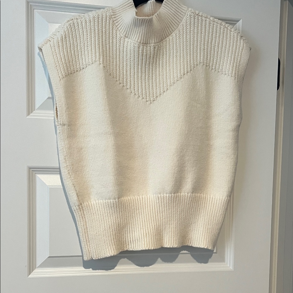 LOFT Cream Sweater Vest